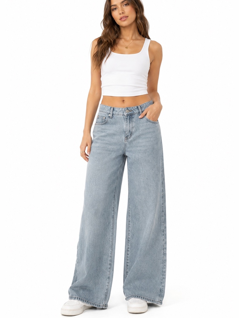 EDIKTED Wide Leg Jeans XL